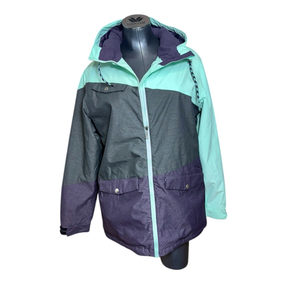 Aperture Womens Colorblock Jacket Winter Coat Skiing Snowboarding Size Large